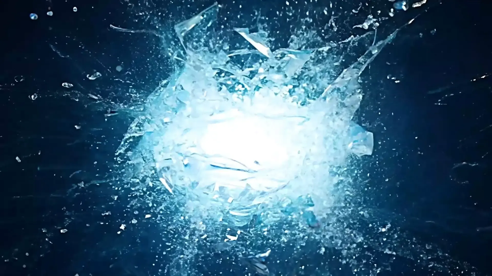 Frozen Crystal Break Overlay for Action Logo Reveals